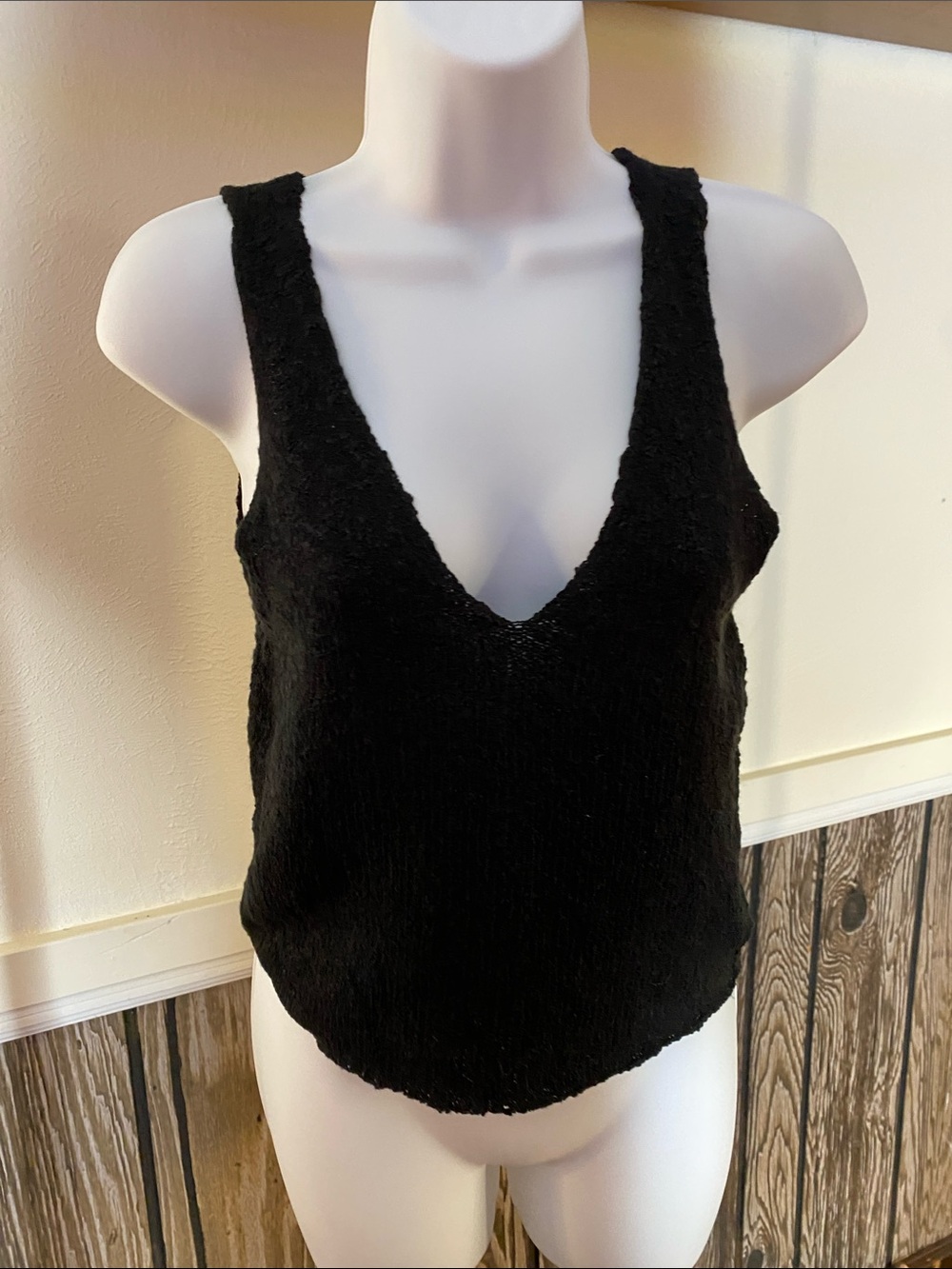 O'Neill Black Montauk Deep V-Neck Knit Tank